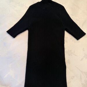 Banana Republic Black Ribbed Mock Sweater